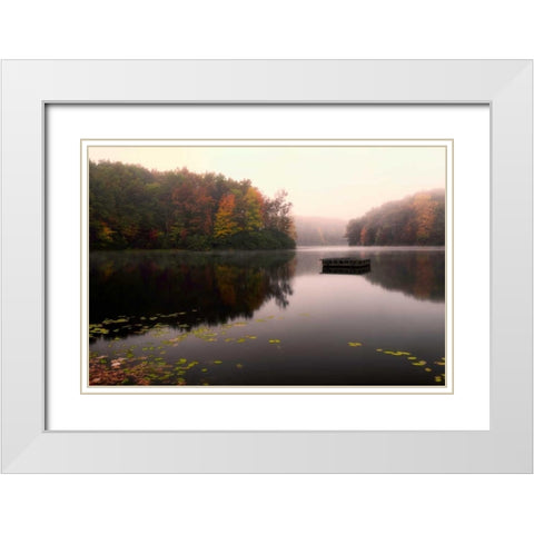 Still of the Lake White Modern Wood Framed Art Print with Double Matting by Head, Danny