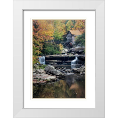 Mill Reflections White Modern Wood Framed Art Print with Double Matting by Head, Danny