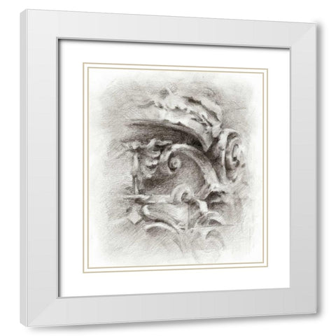 Frieze Study II White Modern Wood Framed Art Print with Double Matting by Harper, Ethan