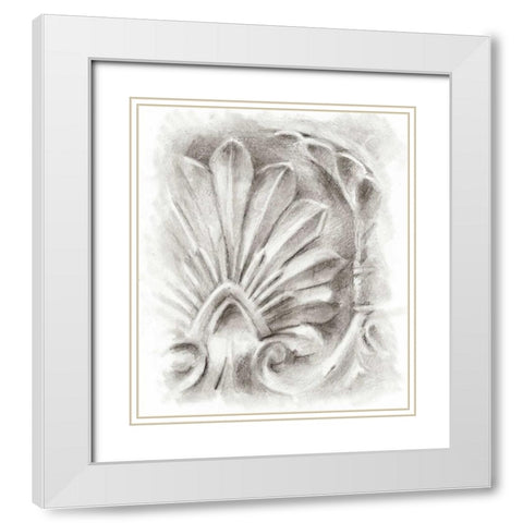 Frieze Study IV White Modern Wood Framed Art Print with Double Matting by Harper, Ethan