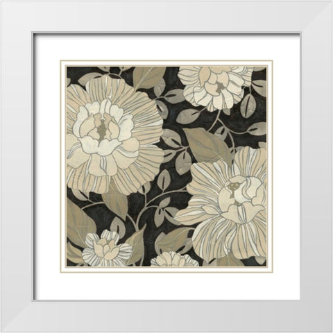 Garden Noir II White Modern Wood Framed Art Print with Double Matting by Vess, June Erica