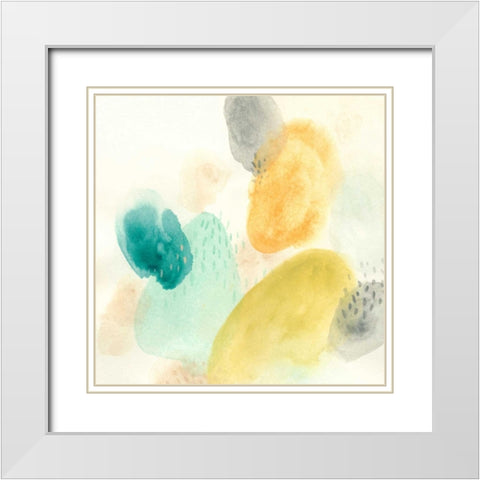 River Stones II White Modern Wood Framed Art Print with Double Matting by Vess, June Erica