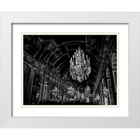 Ballroom Sketch White Modern Wood Framed Art Print with Double Matting by Harper, Ethan