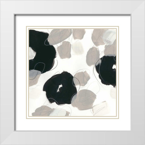 Kinetic Flora III White Modern Wood Framed Art Print with Double Matting by Vess, June Erica