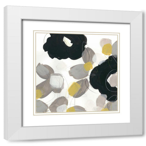 Kinetic Flora IV White Modern Wood Framed Art Print with Double Matting by Vess, June Erica