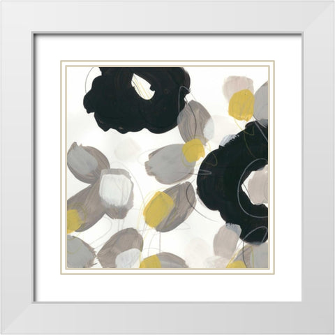 Kinetic Flora IV White Modern Wood Framed Art Print with Double Matting by Vess, June Erica