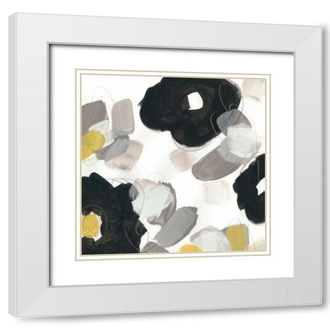 Kinetic Flora VI White Modern Wood Framed Art Print with Double Matting by Vess, June Erica