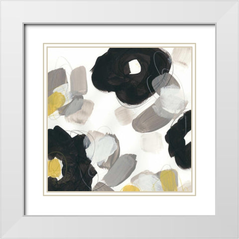 Kinetic Flora VI White Modern Wood Framed Art Print with Double Matting by Vess, June Erica