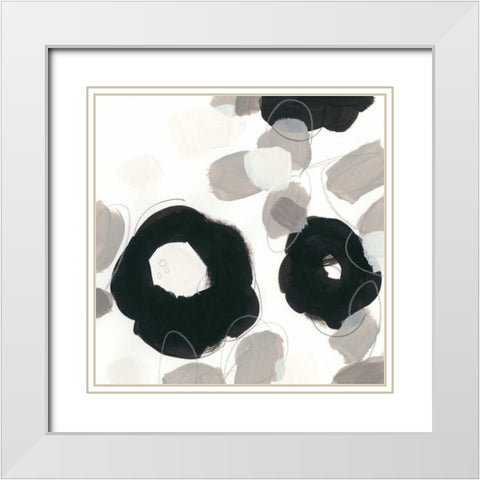 Kinetic Flora IX White Modern Wood Framed Art Print with Double Matting by Vess, June Erica