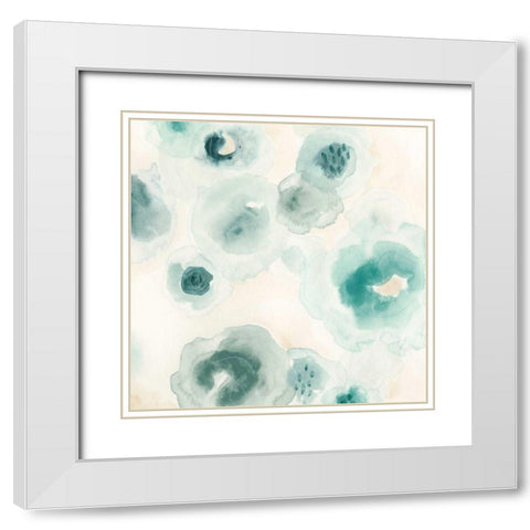 Aquatic Garden II White Modern Wood Framed Art Print with Double Matting by Vess, June Erica
