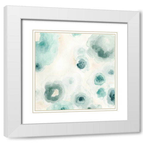 Aquatic Garden III White Modern Wood Framed Art Print with Double Matting by Vess, June Erica