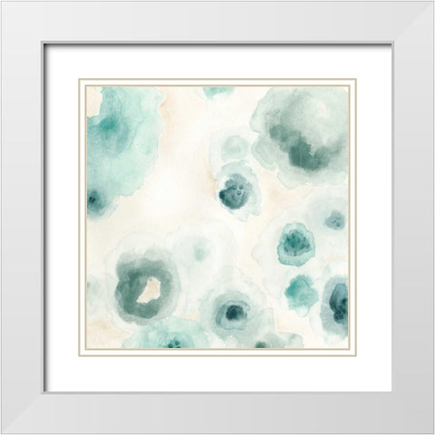 Aquatic Garden III White Modern Wood Framed Art Print with Double Matting by Vess, June Erica