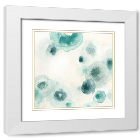 Aquatic Garden IV White Modern Wood Framed Art Print with Double Matting by Vess, June Erica