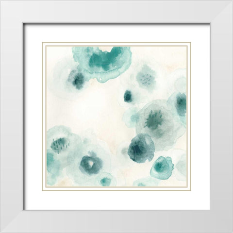 Aquatic Garden IV White Modern Wood Framed Art Print with Double Matting by Vess, June Erica