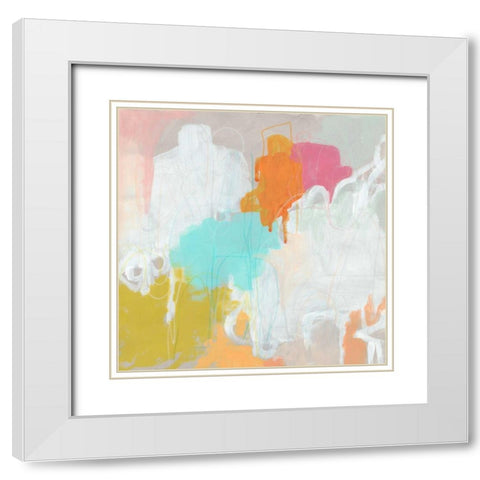 Samba II White Modern Wood Framed Art Print with Double Matting by Vess, June Erica