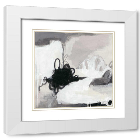 Inflexion I White Modern Wood Framed Art Print with Double Matting by Vess, June Erica