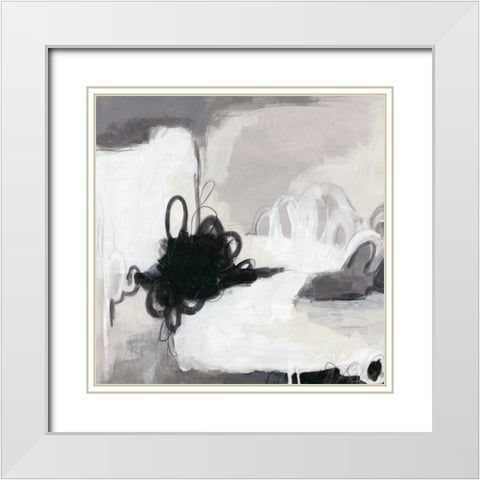 Inflexion I White Modern Wood Framed Art Print with Double Matting by Vess, June Erica