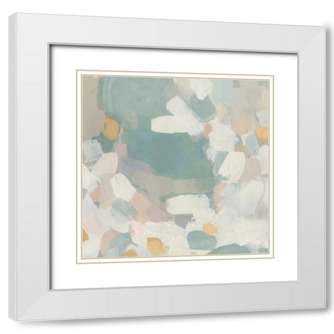 Sage Currents II White Modern Wood Framed Art Print with Double Matting by Vess, June Erica