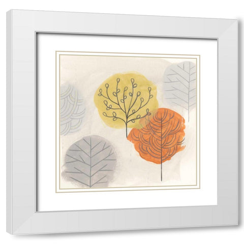 Forest Treasure II White Modern Wood Framed Art Print with Double Matting by Vess, June Erica