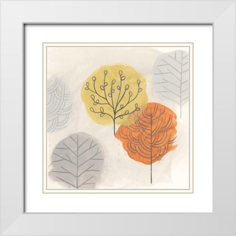 Forest Treasure II White Modern Wood Framed Art Print with Double Matting by Vess, June Erica