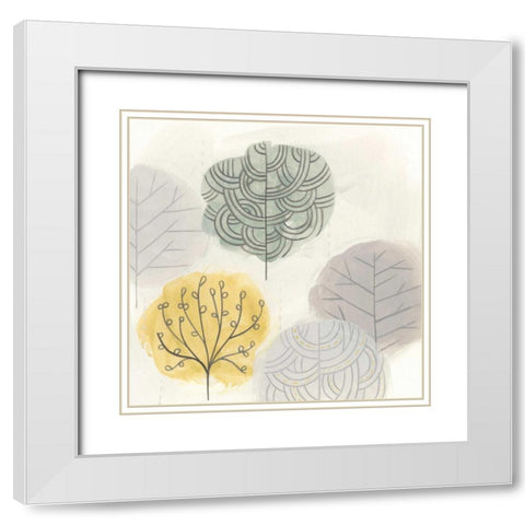 Forest Treasure IV White Modern Wood Framed Art Print with Double Matting by Vess, June Erica