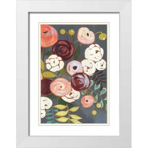 Wistful Bouquet I White Modern Wood Framed Art Print with Double Matting by Popp, Grace