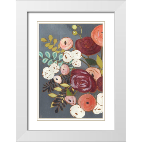 Wistful Bouquet II White Modern Wood Framed Art Print with Double Matting by Popp, Grace