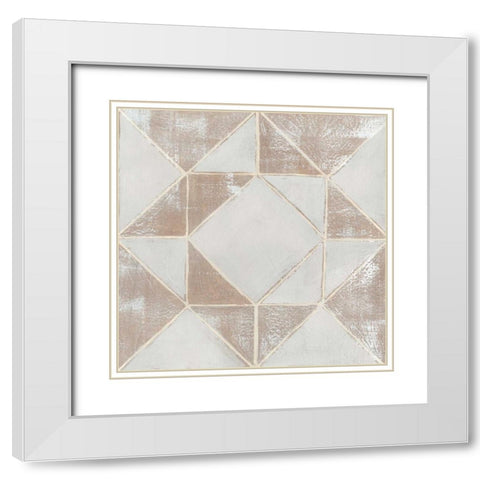 Geometric Veil I White Modern Wood Framed Art Print with Double Matting by Popp, Grace