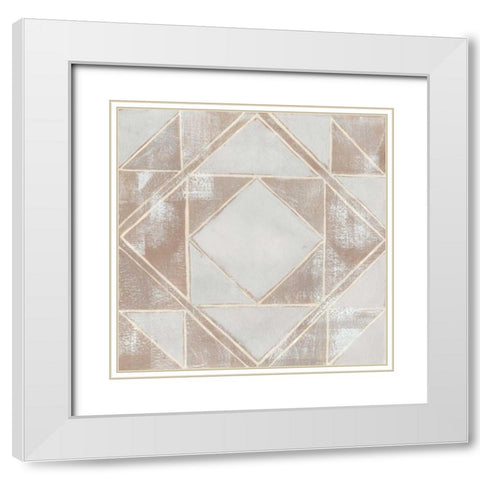 Geometric Veil II White Modern Wood Framed Art Print with Double Matting by Popp, Grace
