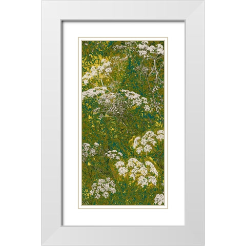 Scattered Lace Panel I White Modern Wood Framed Art Print with Double Matting by Burghardt, James