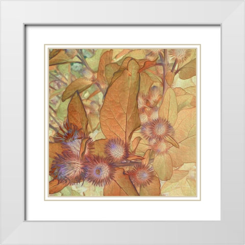 Prickley Tiles II White Modern Wood Framed Art Print with Double Matting by Burghardt, James