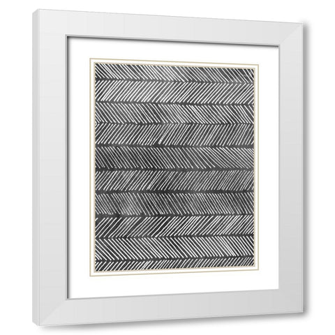Modern Monochrome I White Modern Wood Framed Art Print with Double Matting by Popp, Grace