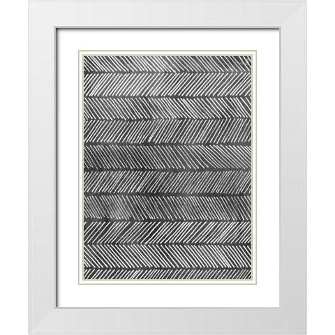 Modern Monochrome I White Modern Wood Framed Art Print with Double Matting by Popp, Grace
