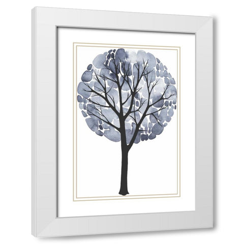 Midnight Elm II White Modern Wood Framed Art Print with Double Matting by Popp, Grace