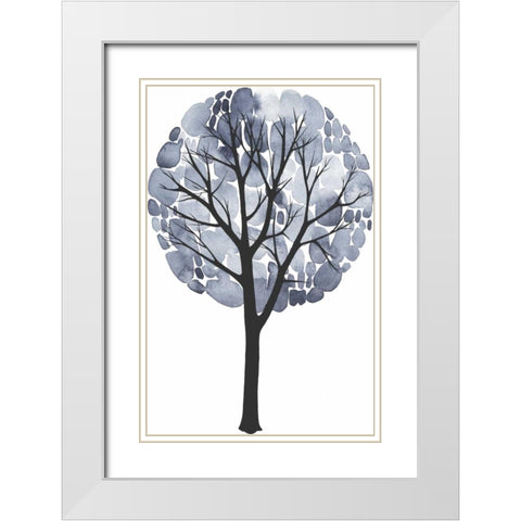 Midnight Elm II White Modern Wood Framed Art Print with Double Matting by Popp, Grace