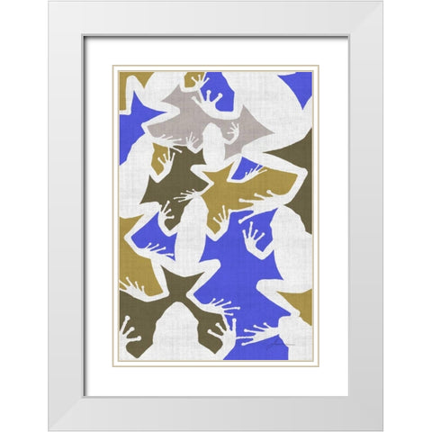 Hopper Panel I White Modern Wood Framed Art Print with Double Matting by Burghardt, James