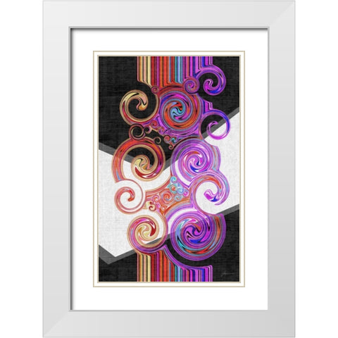 Twirl II White Modern Wood Framed Art Print with Double Matting by Burghardt, James