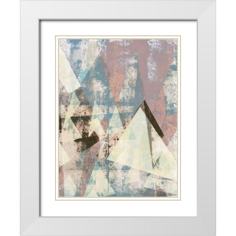 Color Juxtapose II White Modern Wood Framed Art Print with Double Matting by Goldberger, Jennifer
