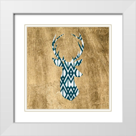 Deco Bust I White Modern Wood Framed Art Print with Double Matting by Studio W