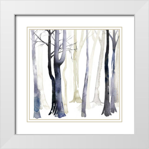 In the Forest I White Modern Wood Framed Art Print with Double Matting by Popp, Grace