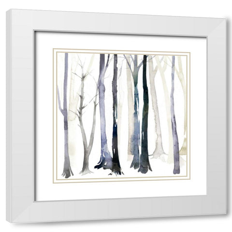 In the Forest II White Modern Wood Framed Art Print with Double Matting by Popp, Grace