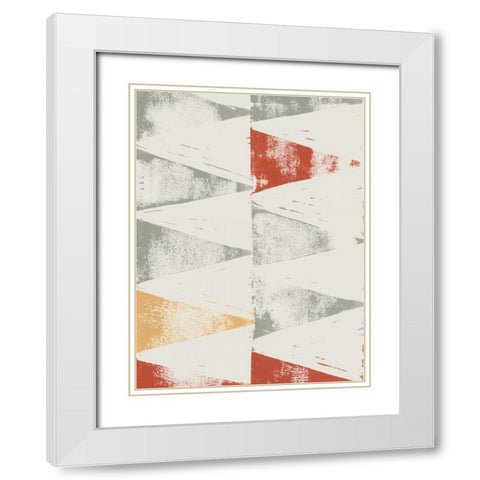 Fall Triad II White Modern Wood Framed Art Print with Double Matting by Popp, Grace