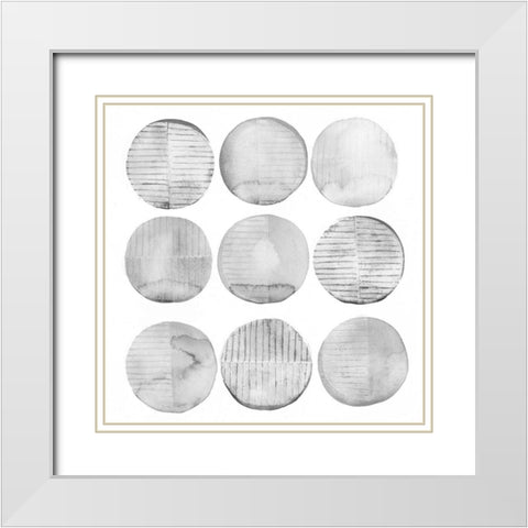 Soft Circles II White Modern Wood Framed Art Print with Double Matting by Popp, Grace