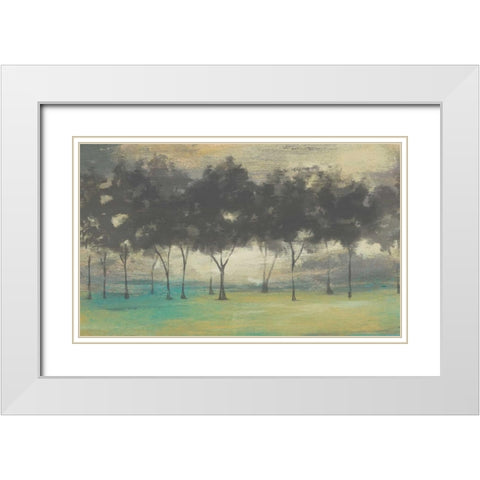 Soft Grove I White Modern Wood Framed Art Print with Double Matting by Goldberger, Jennifer