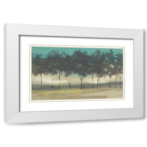 Soft Grove II White Modern Wood Framed Art Print with Double Matting by Goldberger, Jennifer