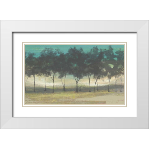 Soft Grove II White Modern Wood Framed Art Print with Double Matting by Goldberger, Jennifer