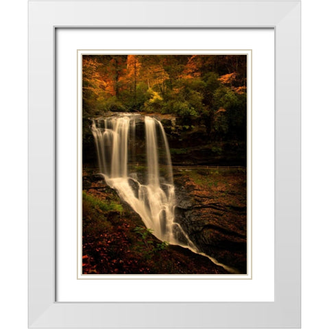 Dry Falls White Modern Wood Framed Art Print with Double Matting by Burchett, P.H.