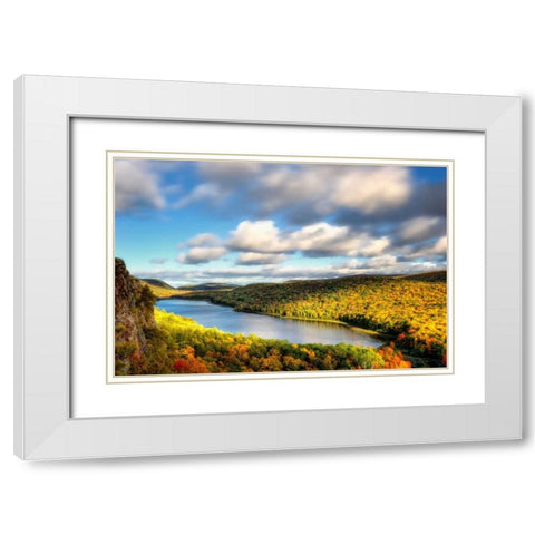 Lake of the Clouds White Modern Wood Framed Art Print with Double Matting by Burchett, P.H.