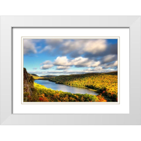 Lake of the Clouds White Modern Wood Framed Art Print with Double Matting by Burchett, P.H.
