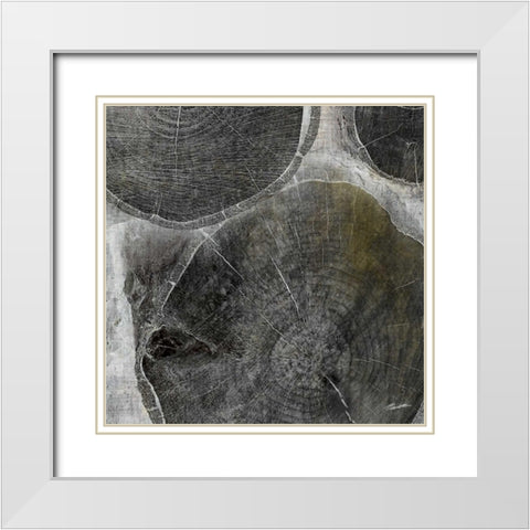 Logging V White Modern Wood Framed Art Print with Double Matting by Butler, John